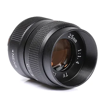 

25mm f/1.4 C Mount CCTV TV Lens body black forEOS M Micro 4/3 FX N1 NEX