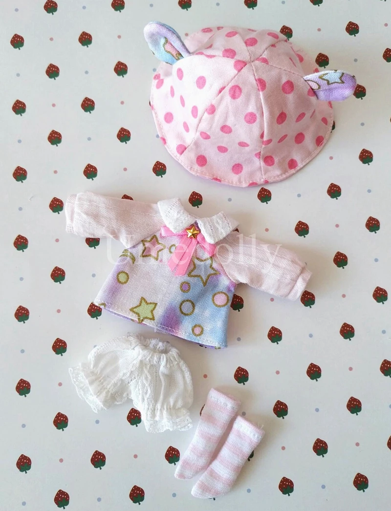 Милый мини Obitsu 11 кукла медведь шляпа+ платье+ носки+ тыква шорты комплект одежды для ob11 кукла наряды Аксессуары