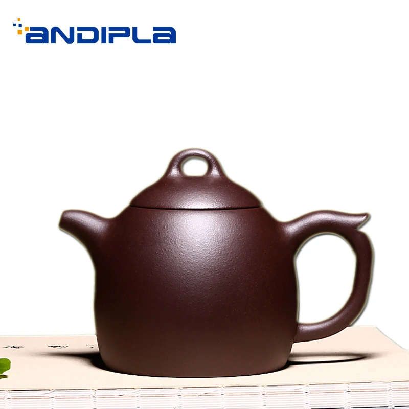 

200ML Yixing Authentic Purple Clay Teapot Drinkware Creative Kung Fu Tea Set Pu'er Pot Handmade Raw Ore Filter Black Tea Kettle
