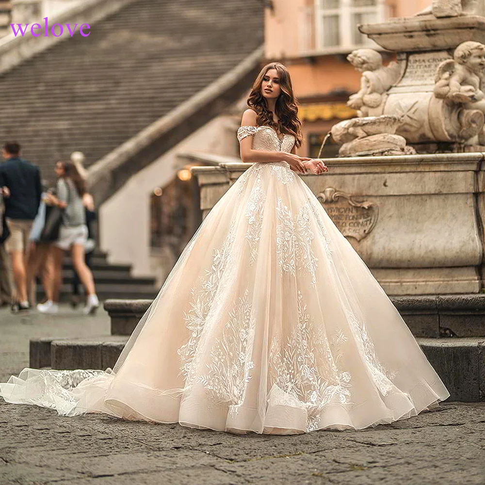 Роскошное винтажное кружевное свадебное платье с длинными рукавами Новое поступление свадебное платье принцессы Vestido De Noiva Robe de mariee