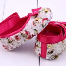 Милые детские цветы для обуви затенение обувь для младенцев, с бантиками; мягкая подошва; детская обувь для девочек Теплые