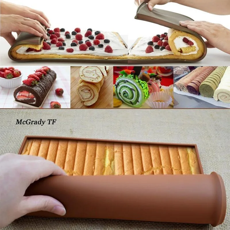 Flexible Soft Silicone Pastry Cookie Cooking Mould Cake Roll Bake Pan Sheet Pad Dessert Swiss Bakeware Baking Tools|baking tools|swiss rollcake roll