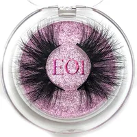 Mikiwi 25mm Mink Eyelashes 20/30/50 Wholesale 3D Mink Lashes round case custom packaging Label Makeup Dramatic Long Mink Lashes 2