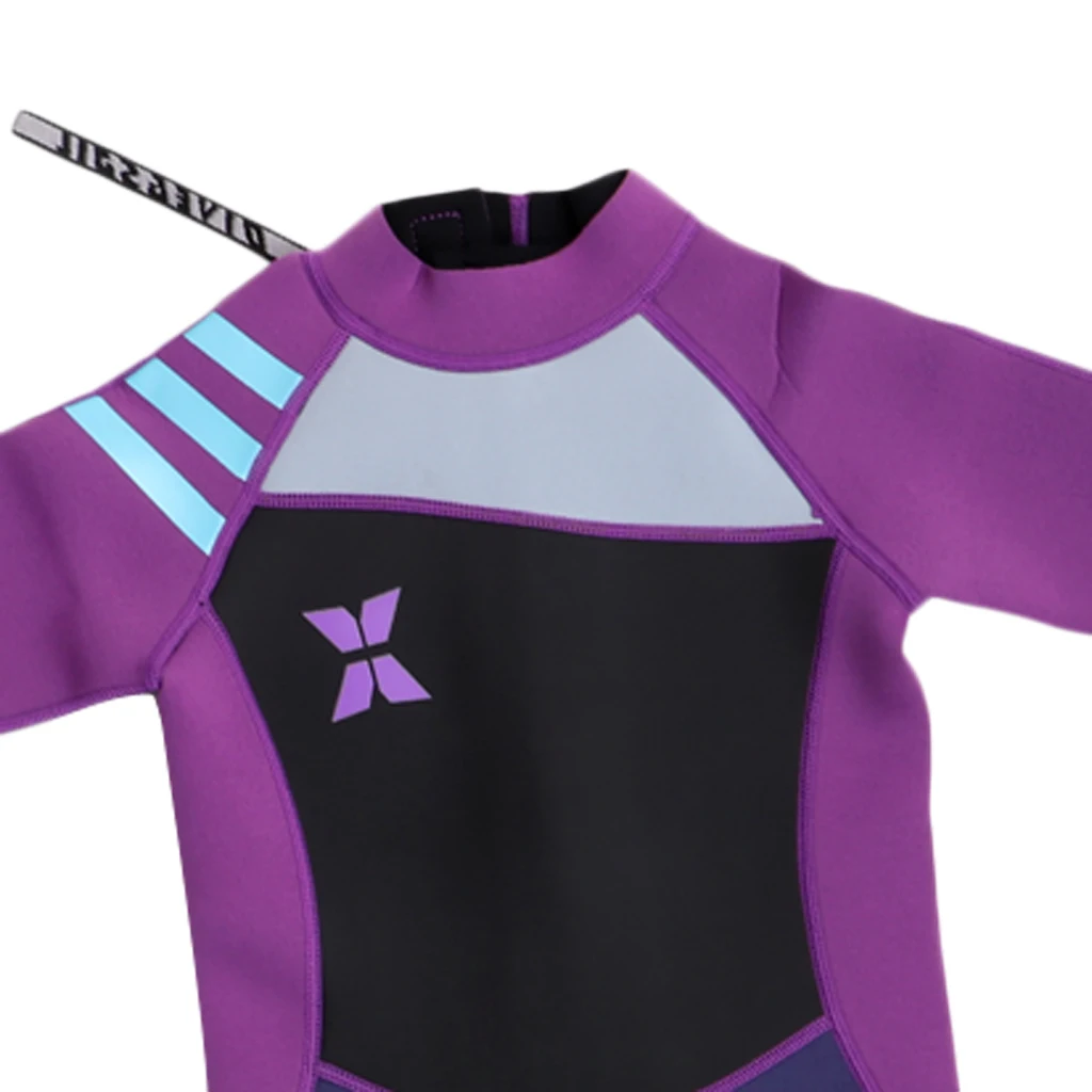 2.5mm Neoprene Surf Sports Swimming Wetsuit Full Body Swimwear UV Protection SPF 50+ for Girl Kids 3 Colors
