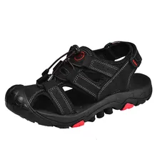 SAGACE мужские сандалии; Летняя мужская обувь; дышащие повседневные пляжные однотонные спортивные шлепанцы; Уличная обувь на плоской подошве; большие размеры; Jun21