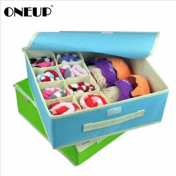 

ONEUP Bra Organizer Storage Drawers Underwear Storage Boxes Covered Bra Combo Grid Wardrobes Organizers Folding Storage Box