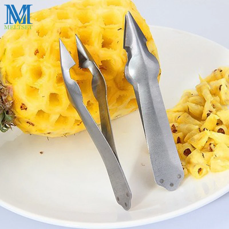 

1PC 304 Stainless Steel Pineapple Peeler Kitchen Peel Cutter For Ananas Corer Slicer Clip Fruit Salad Tools