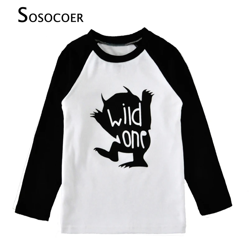 

SOSOCOER Boy T-shirts Autumn Cartoon Wild One Long-Sleeve Girl T Shirt 2018 New Brand Cute Moster Kids T Shirts For Baby Clothes