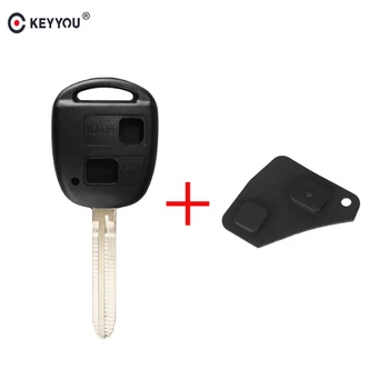 

KEYYOU New Arrivals 2 Buttons For TOYOTA Cruiser Camry Remote Key Shell Fob Cover Case With Rubber Button Pads TOY43 Blade