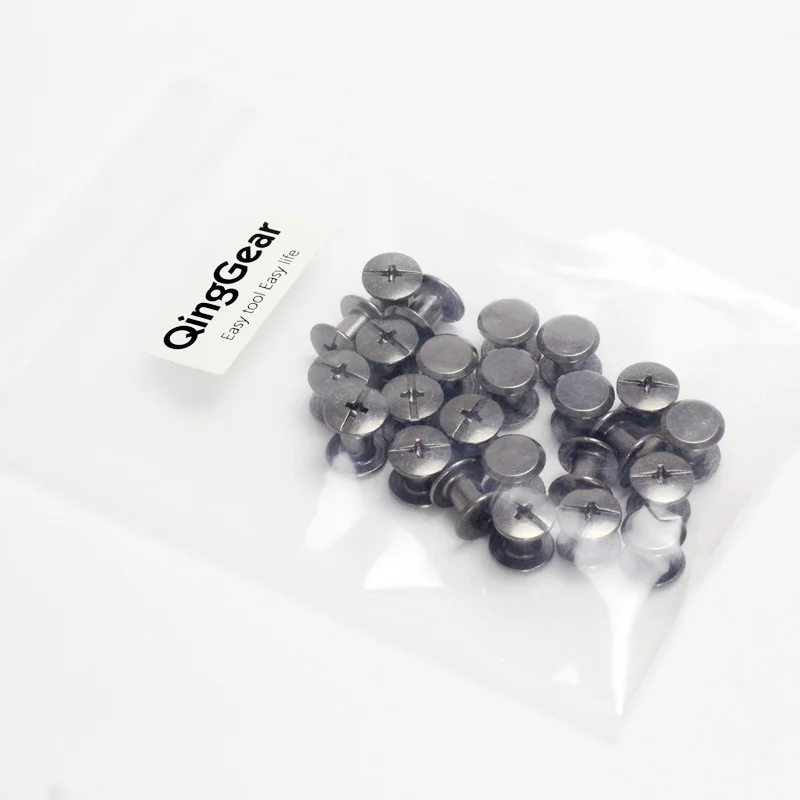 시카고 나사 세트 벨트 부착물 클립, 홀스터 벨트 루프 5x6mm, DIY 키덱스 칼집, 수공구 부품용, 24 개