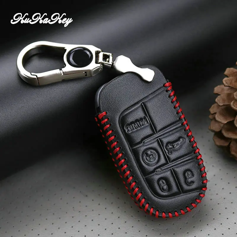 Чехол для автомобильного ключа из натуральной кожи Jeep Wrangler патриот Grand Cherokee