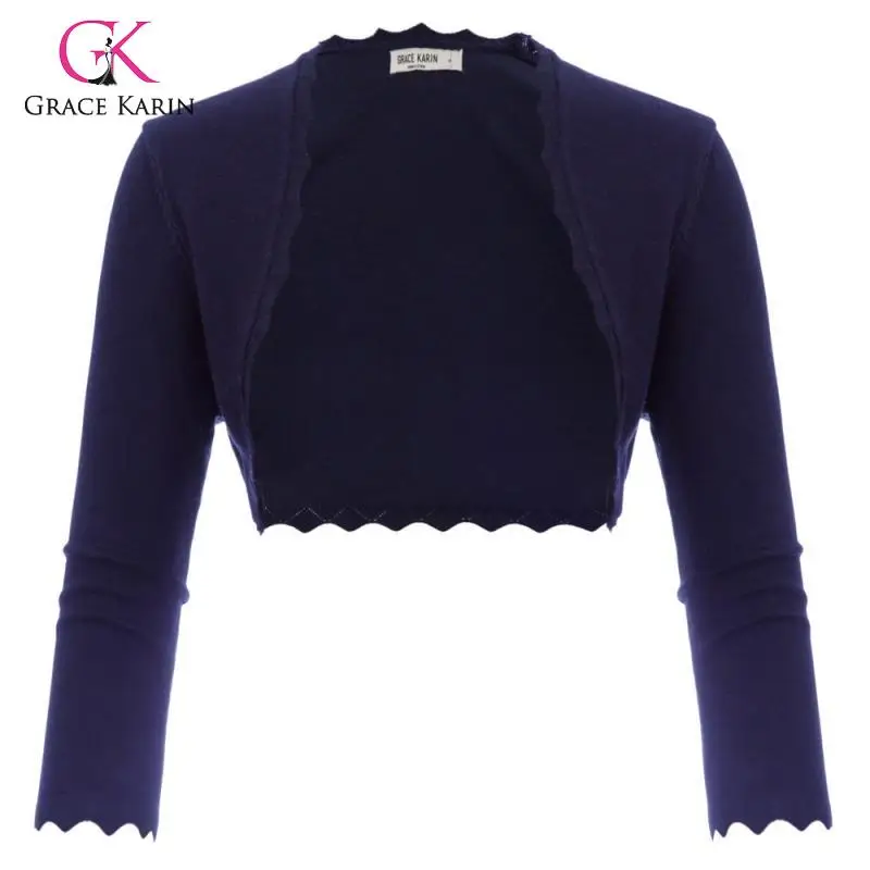 

Gk Women Coats Cropped Tops Full Mesh 3/4 Sleeve Cardigan Bolero Jacket Shrug Lightweight Cool Comfortable Women's Jacket