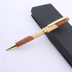 Сложный двойной цвет золотой подарок белый и красный деревянная шариковая ручка