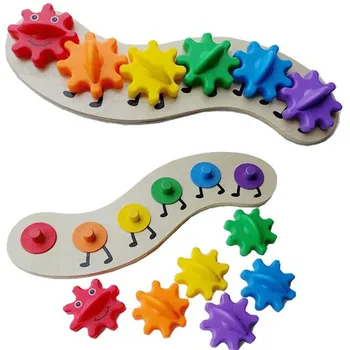 

WYNLZQ Wooden Toy Assembled Combination Children Shape Color Cognition Matching Children's Teaching Christmas Learning Gifts Toy