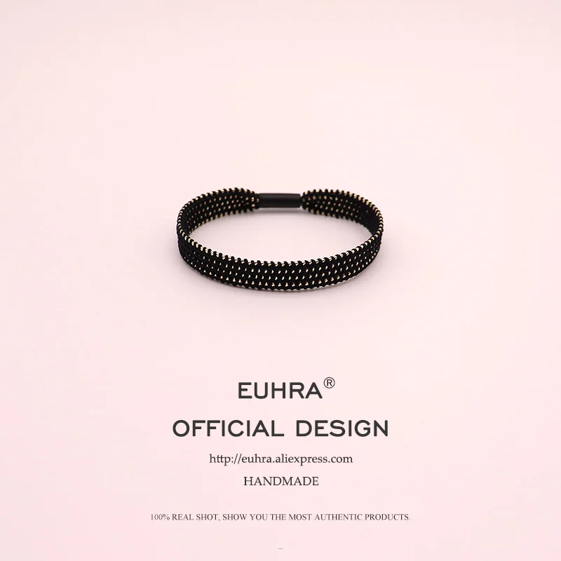 EUHRA 4 цвета Металлическая линия высокого качества плоские резиновые ленты эластичные женские обручи и женские аксессуары для волос - Цвет: Color 3