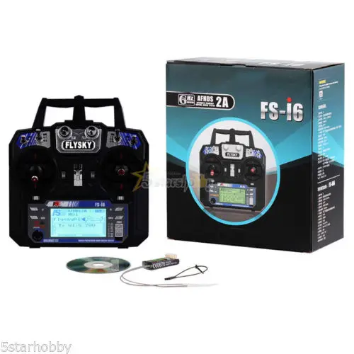 

Flysky FS-I6 remote controller 2.4G 6CH RC Radio Control Transmitter Receiver for RC Multicopter Helicopter