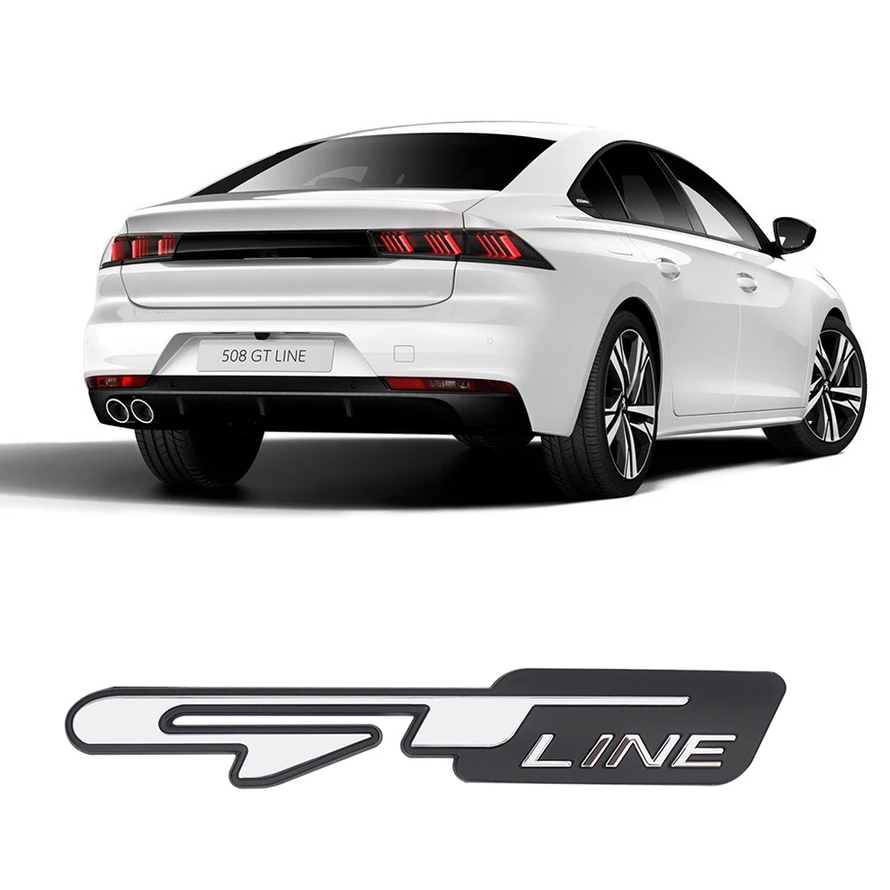 

Emblem Logo Sticker for Peugeot 508 Kia Optima K5 K3 GT Line Front Grills Sticker Emblem Badge Sticker Rear Tail Trunk Stickers