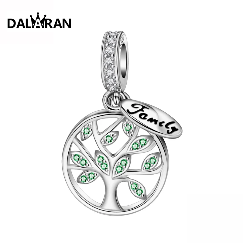 DALARAN, 925 пробы, Серебряные бусы в виде дерева семейной жизни, подходят к оригинальному браслету Pandora, ожерелье для женщин, изготовление ювелирных изделий