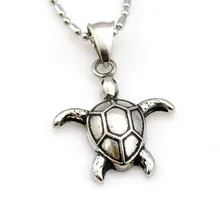 2015 de La Moda de Oro/Plata Clásico Animales Tortugas Colgante Collar Lindo Joyas de Acero Inoxidable para Las Mujeres GP1572