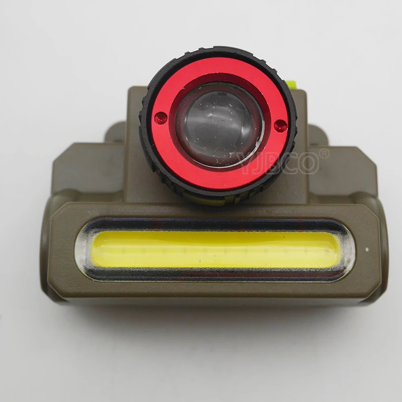 Светодиодный налобный светильник CREE XPE+ COB, увеличивающий/увеличивающий свет, перезаряжаемый через USB Головной фонарь с аккумулятором 18650