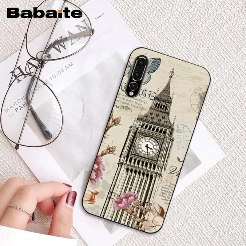 Babaite العلم المملكة المتحدة لندن بيغ بن الهاتف مربع الهاتف حافظة لهاتف huawei P20Pro P20Lite Mate20Pro P10 Honor10 Mate10Lite