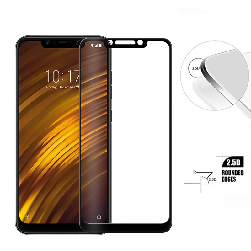 Для Xiaomi Pocophone F1 защита экрана из закаленного стекла на xiami xiomi Pocophone Pocofone Pocofon F1 защитный стеклянный чехол