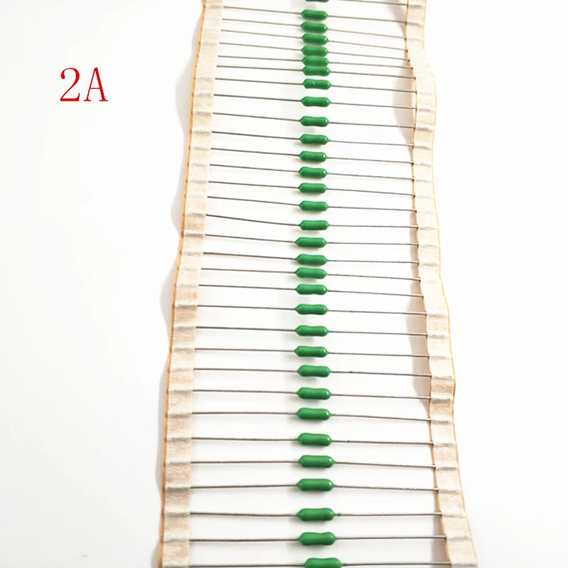 100pcs/lot 2A 125V/250V 2.4*7mm Axial Lead Green Fuse 2A 2.4 x 7 Fast