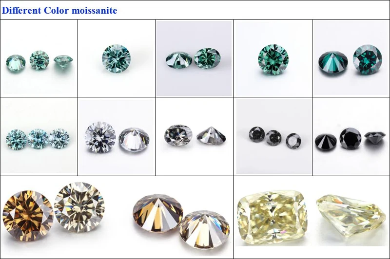 different color moissanite