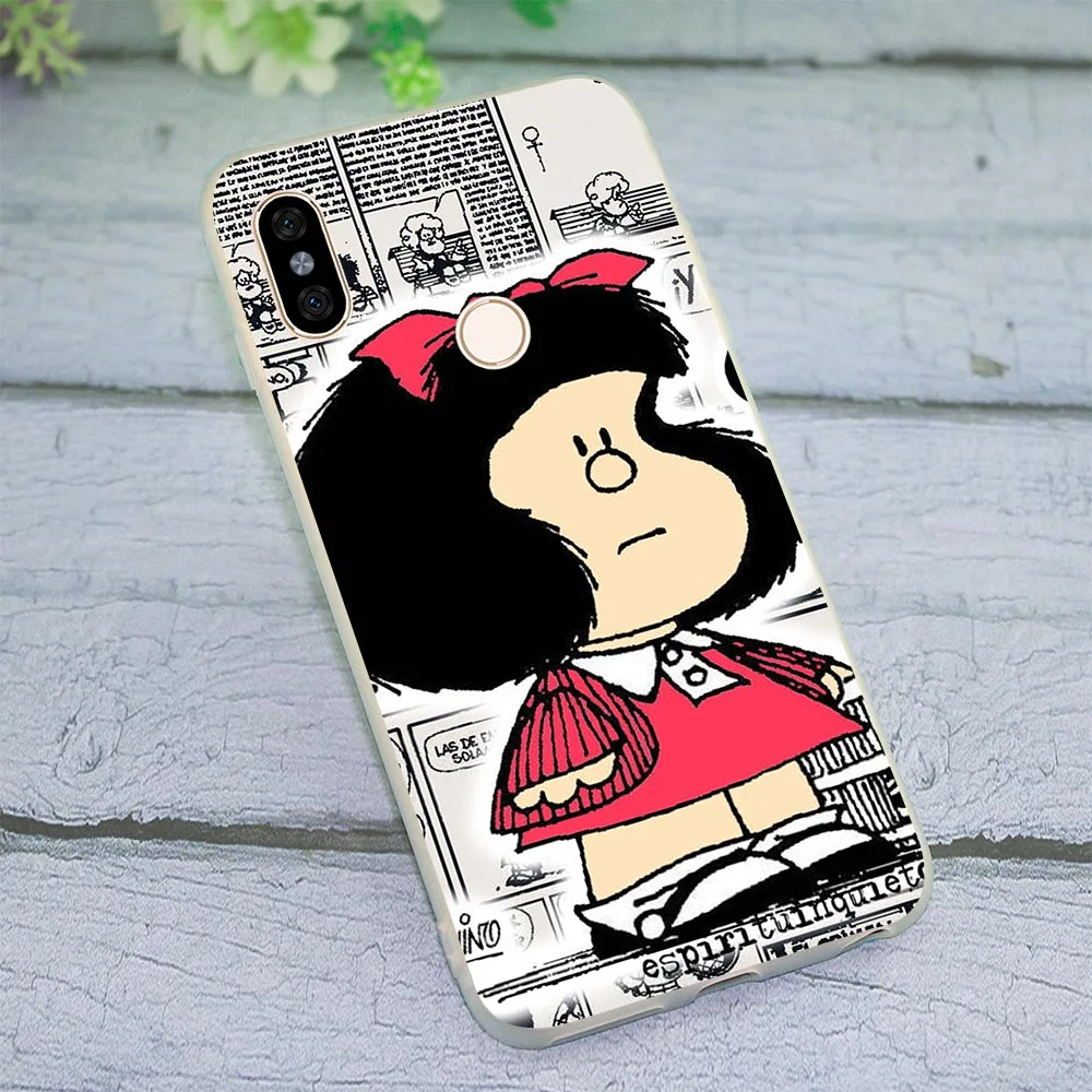 

Soft TPU Silicone Cover for Xiaomi Redmi 5 Plus Mafalda Phone Case for MI 6 Note 4 7 Pro A1 A2 Lite 8 SE 9 4X 4A 5 5A Covers