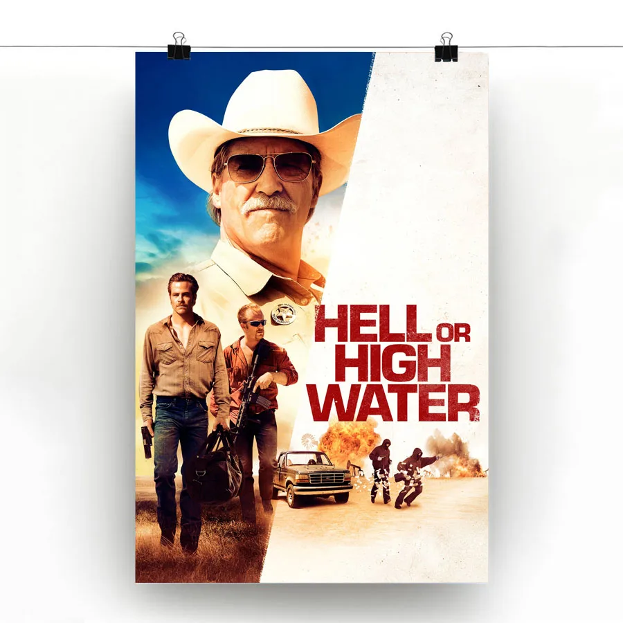 Постеры из фильмов Hell or High Water (2016) холст настенная живопись шелковая картина для