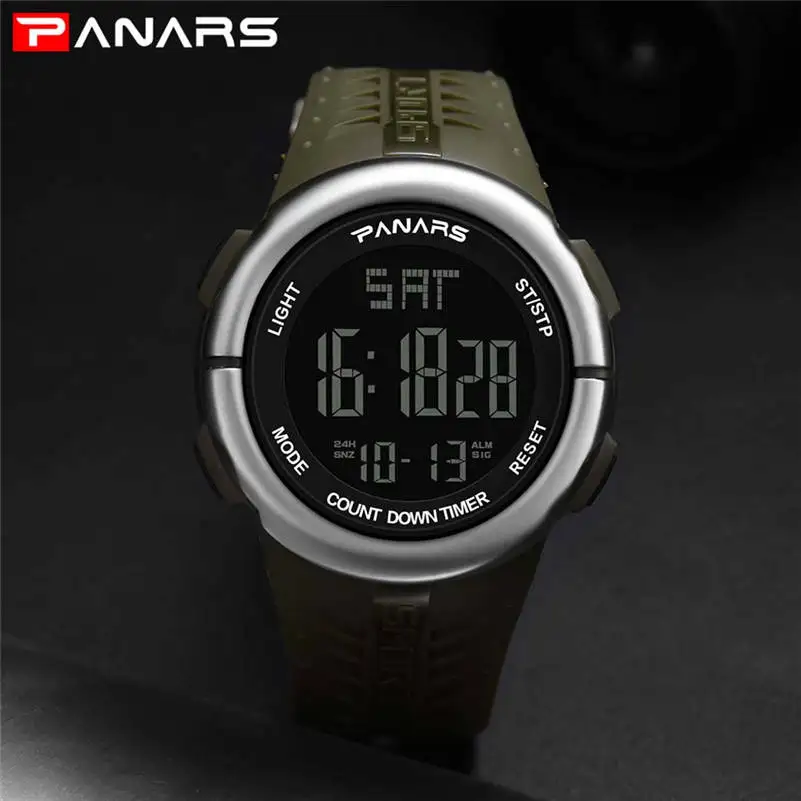 

PANARS 2019 Hot Fashion Mens Watches function sports waterproof date display luminous men's electronic watch montre homme 661D5