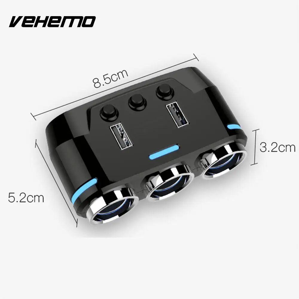Vehemo 5 В/3.1A автомобильное зарядное устройство адаптер Универсальный автомобильный прикуриватель автомобильный разветвитель