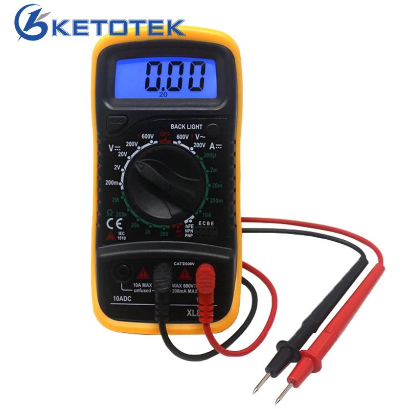 

XL830L Digital Mini Multimeter Portable Multimetro AC DC Voltmeter Ammeter Ohm Tester Measuring Instrumentation
