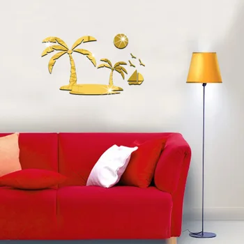 

Funlife High - quality acrylic crystal three - dimensional decorative paste wall paper stickers three - dimensional mirror paste