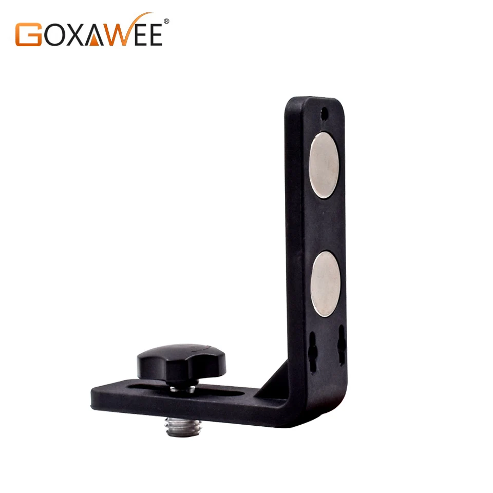 

GOXAWEE 5/8" Laser Level Universal L-Bracket Super Strong Iron Magnet Adsorption Stand For Laser Level 360 Degree Self-leveling