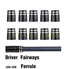 Пользовательский черный металлический наконечник клюшки для гольфа наконечник Размеры. 335 или 350 гольф деревянные наконечники для водителя fairway Wood