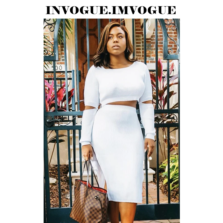 INVOGUE. Женское облегающее платье ivogue однотонное с длинным рукавом и круглым