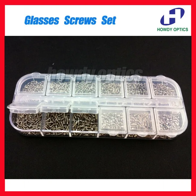 

Free Shipping Glasses Screws Set Eyeglass Accessories Screw Washers Nuts Box Screw Case Sunglass Screws