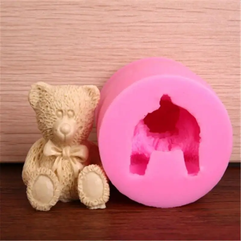 

New arrive Bear Shape for silicone fondant cake tool. Lace mold cookie, chocolate, sugar bakeware mold D339
