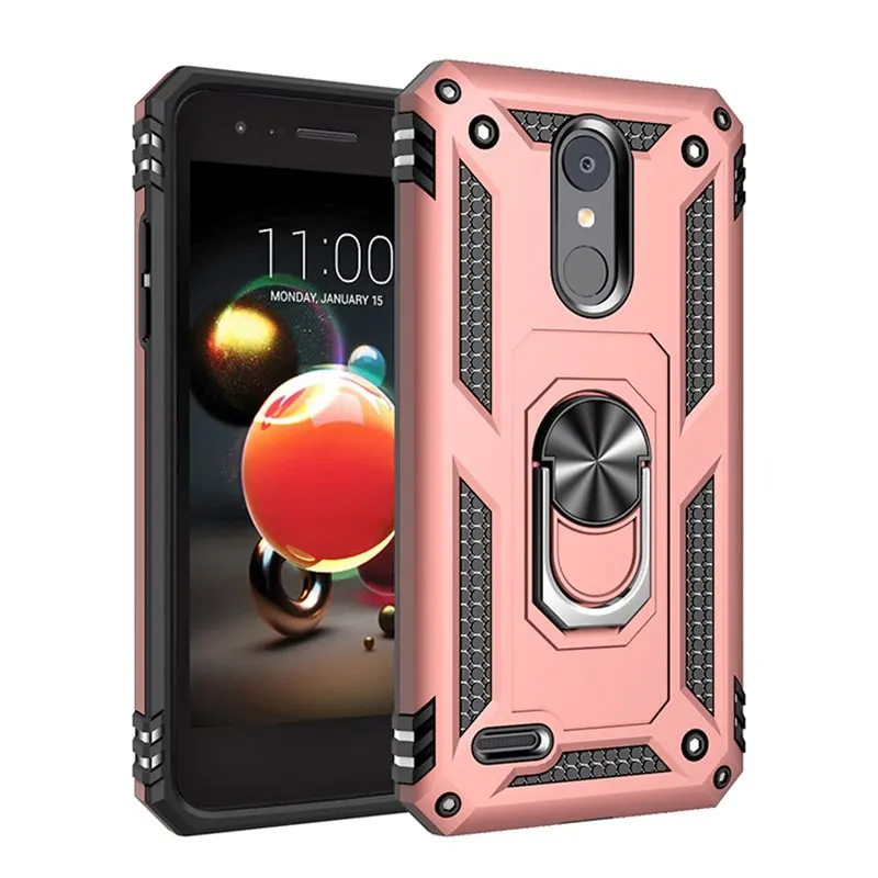 ROSE GOLD Противоударный чехол с подставкой для LG Aristo/Aristo 2/Aristo 3/Aristo 2 Plus/Tribute Empire/Tribute/Dynasty/Rebel 3/Rebel 4 LTE - Цвет: ROSE GOLD