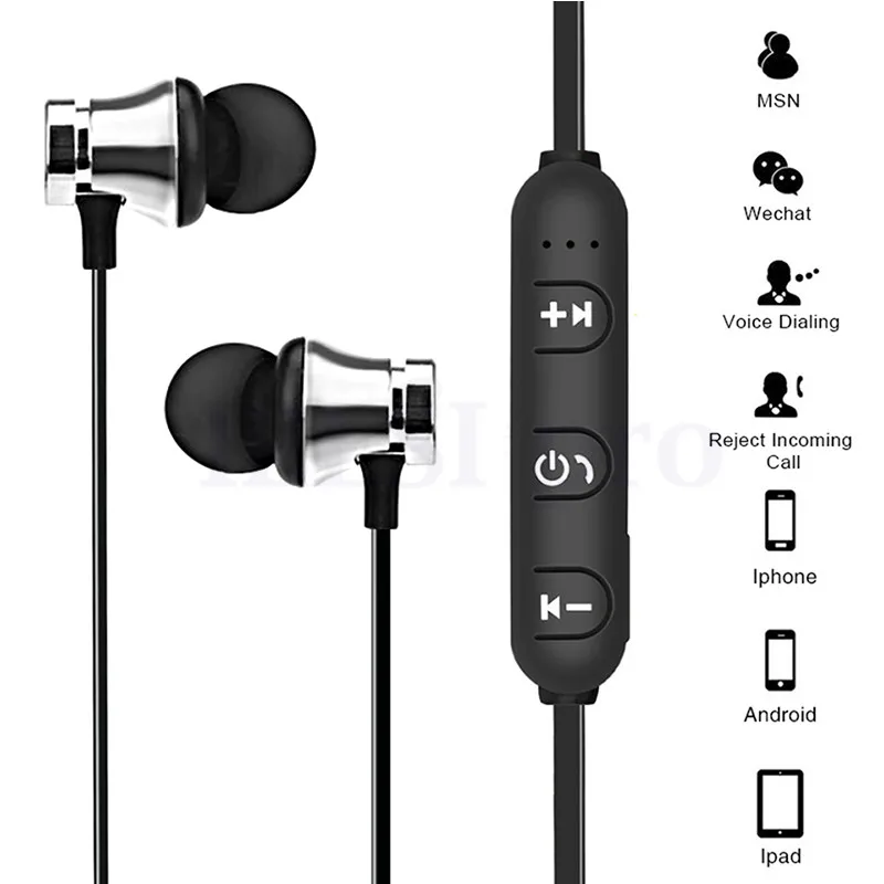 Беспроводные наушники IBESI XT11 магнитные bluetooth с шейным ремешком Спортивная