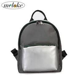 Meloke 2018 новые женские разноцветные рюкзаки мини холст кожаные сумки для путешествий для девочек мини школьные сумки Прямая доставка M81