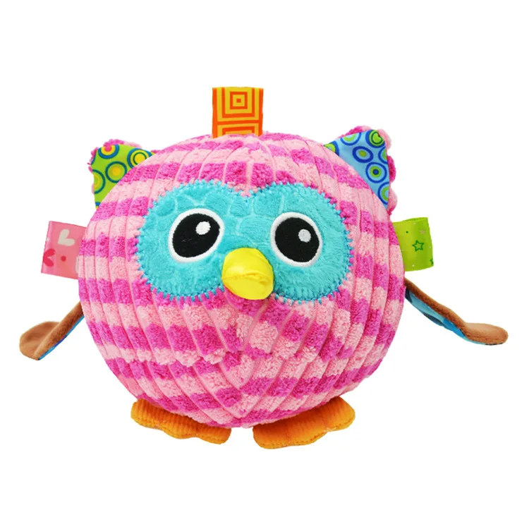 Baby Early Education Toy Stuffed Plush Animal Design Hand Grasp Ball With Rattles Bell | Детская одежда и обувь