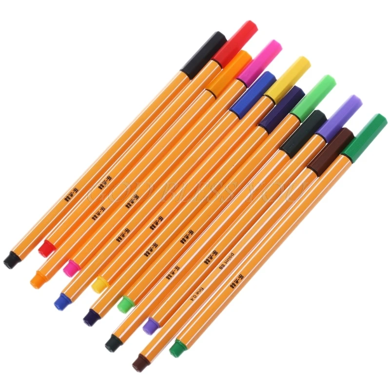 

12PCS Colored Pen Set Stabilo Fiber Pen Stationery Office School Supplies