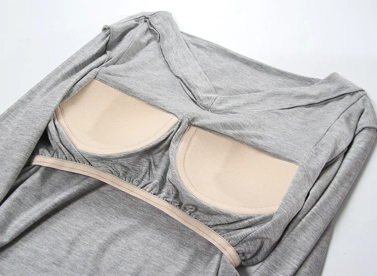 Простые однотонные бамбуковые Модальные Женские пижамные комплекты уютная осенняя одежда для сна длинная Пижама с рукавами для женщин