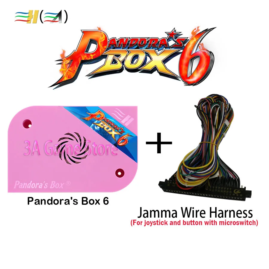 Pandora box 6 1300 в 1 аркадная игра jamma доска pcb для аркадной машины аркадный шкаф поддержка fba mame ps1 3d игры tekken pacman - Цвет: PDB with Switch wire