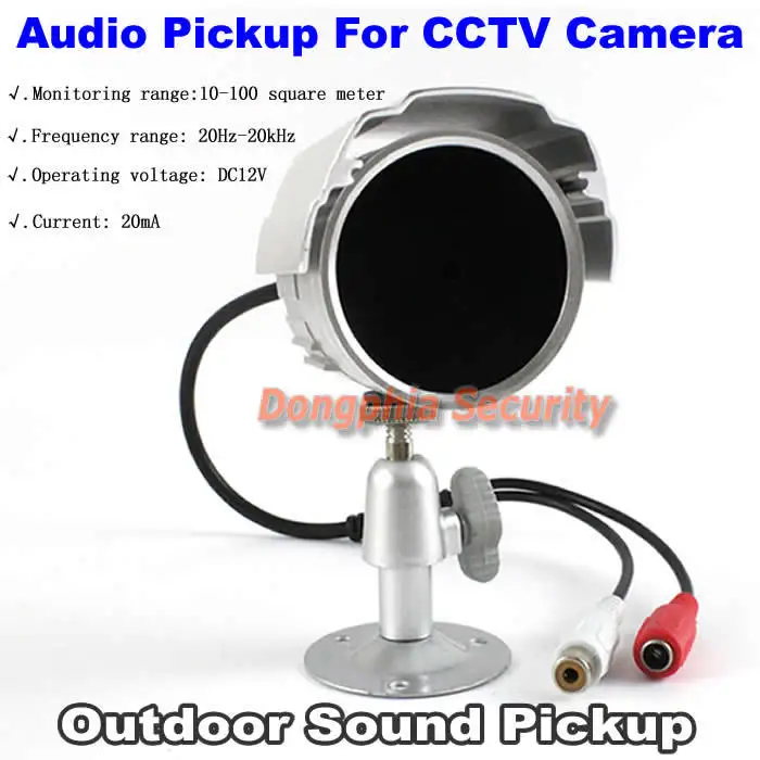 High Quality Audio Pickup Outdoor Waterproof For CCTV Camera and DVR Sound Pickup With Standing Wide
