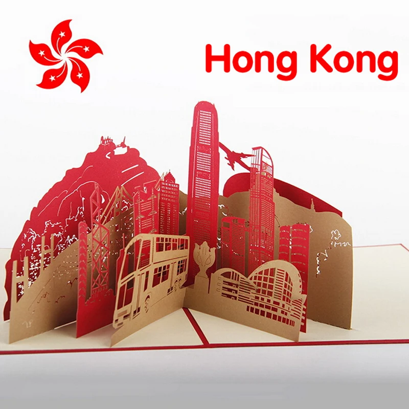 greeting kong card print hong (10 Hong up 3D Pop pieces/lot)Free Kirigami Card Shipping greeting kong card print hong (10 Hong up 3D Pop pieces/lot)Free Kirigami Card Shipping