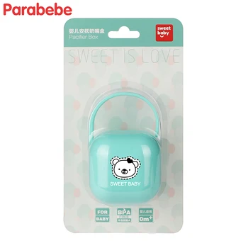 

1Pc Bear Design Light Green Baby Nipple Shields Case Portable Infant Kid Pacifier Cover Newborn Child Soother Travel Storage Box