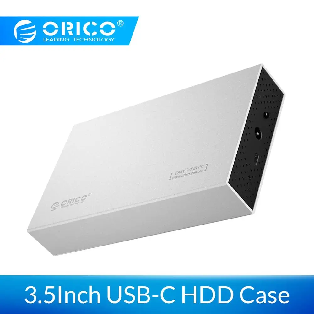 ORICO 3 5 ''USB C HDD корпус USB3.1 для SATA 0 Gen1 алюминиевый жесткого диска 6 Гбит/с